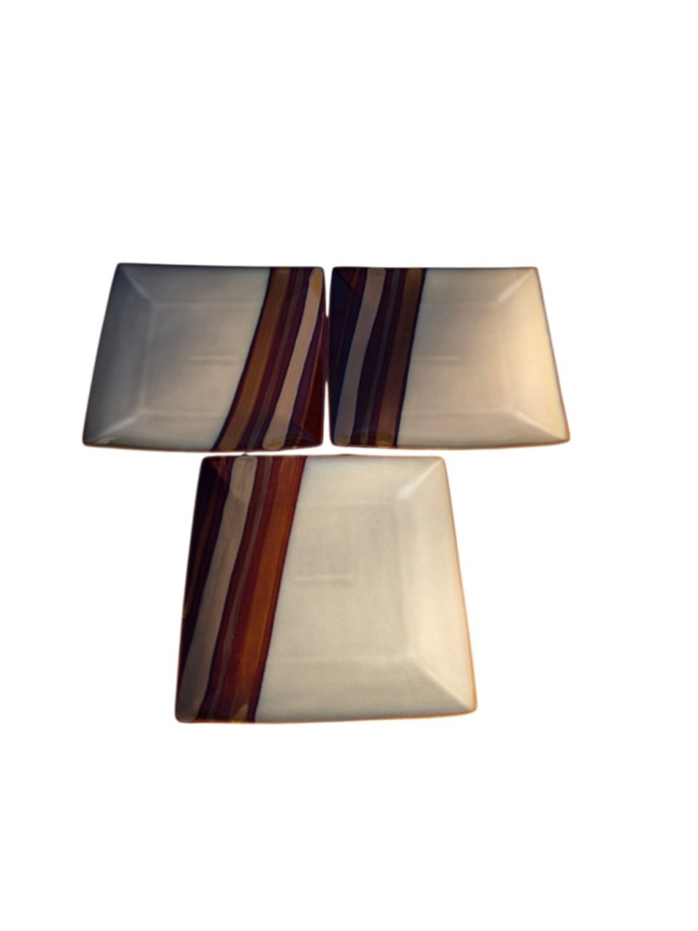 Sango Avanti Brown Square Dinnerware Plates, One Size, Beige and Brown